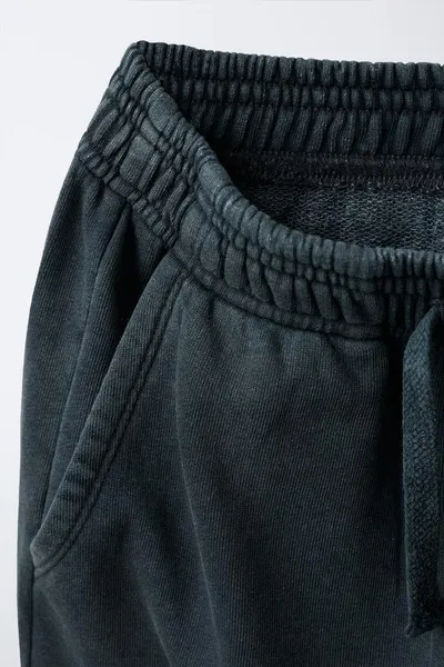 Брюки с эффектом стирки и звёздами на широких штанинах, ANTHRACITE GREY, 68 % хлопка — фото 3