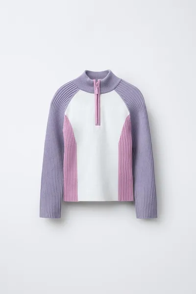 Цветной вязаный джемпер SKI COLLECTION, Светлый — фото 2