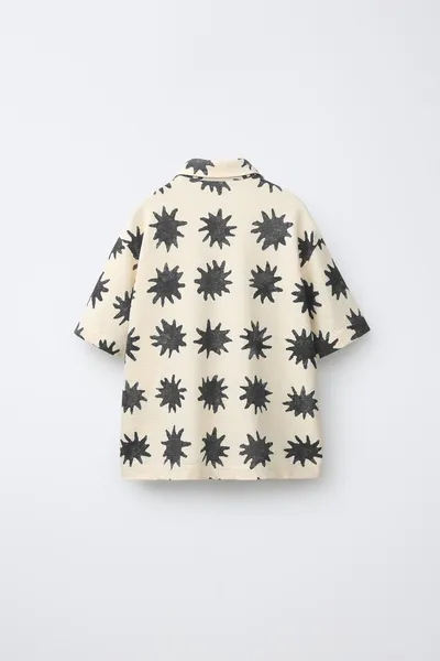 Рубашка SUN PRINT, Экрю — фото 3
