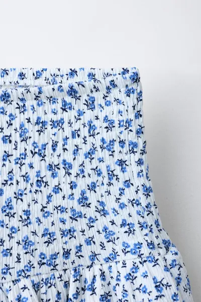 Юбка-шорты FLORAL BERMUDA, WHITE / NAVY — фото 3