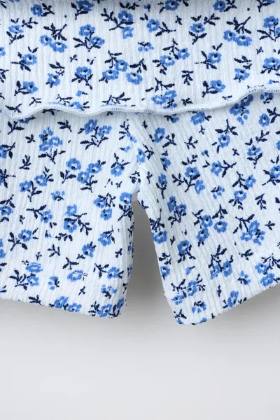 Юбка-шорты FLORAL BERMUDA, WHITE / NAVY — фото 4