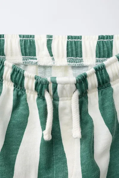 WAVY STRIPED Брюки, Зелёный — фото 3