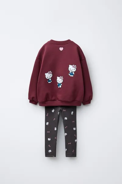 Набор: свитшот и легинсы HELLO KITTY © SANRIO, Бордовый — фото 2