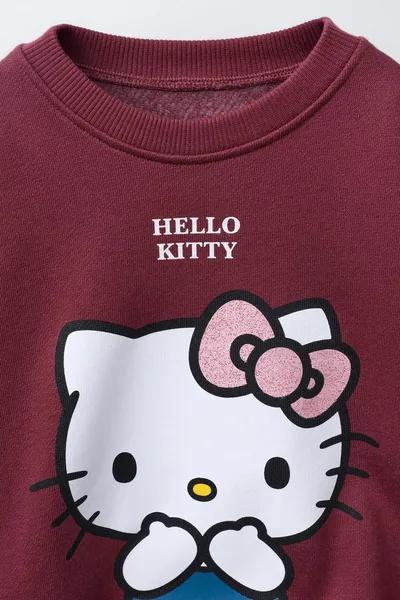 Набор: свитшот и легинсы HELLO KITTY © SANRIO, Бордовый — фото 3