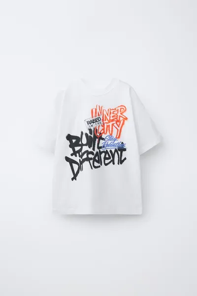 GRAFFITI PRINT футболка, Белый — фото 3