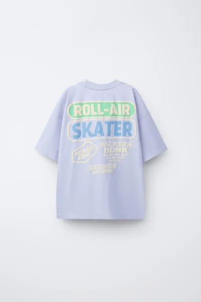 Футболка SKATE RAISED PRINT, Лиловый — фото 2