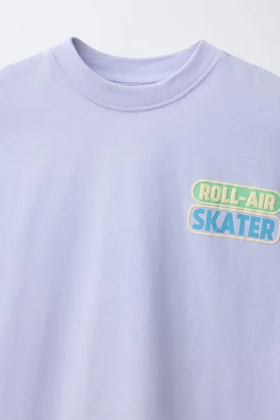 Футболка SKATE RAISED PRINT, Лиловый — фото 3