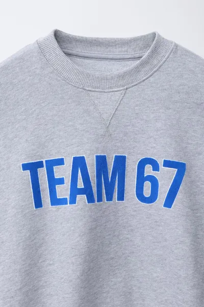 TEAM SIX SEVEN PRINT свитшот, marl — фото 5