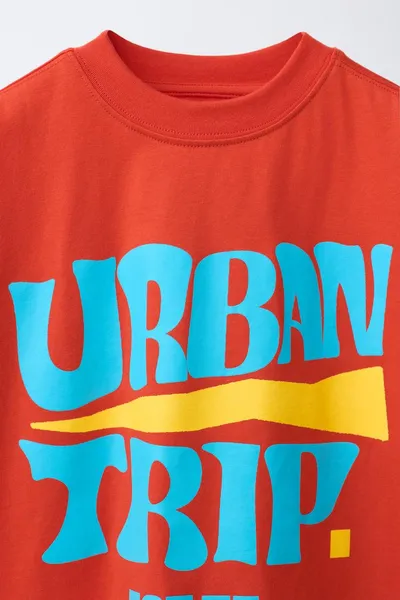 Футболка SLOGAN PRINT, Красный — фото 3