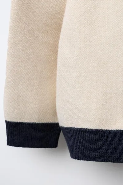 Поло рубашка VARISITY PATCH KNIT, Тёмно-синий — фото 4