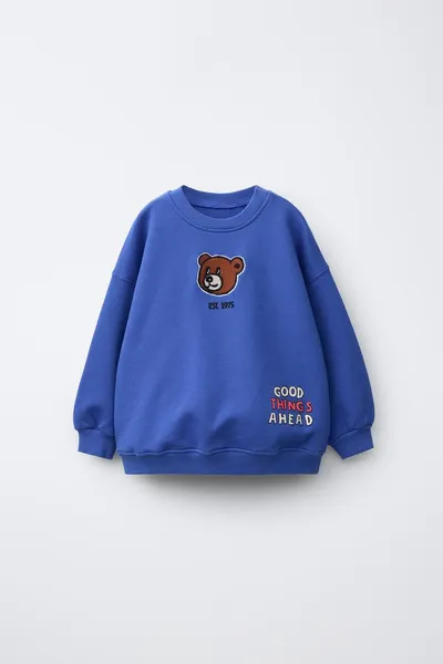Свитер BEAR PATCH, Голубоватый — фото 2