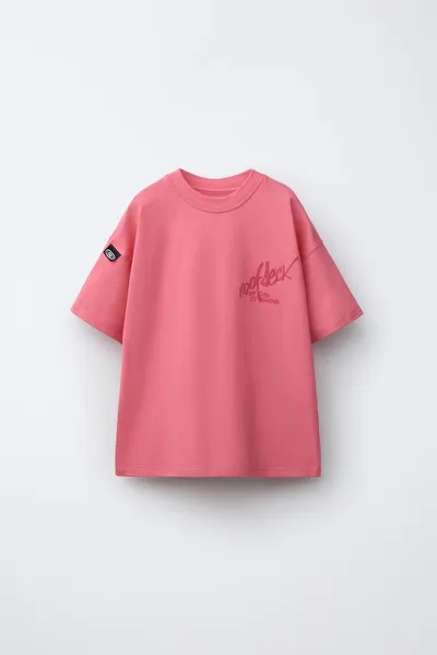 GRAFFITI PRINT футболка, PINK / WHITE — фото 2