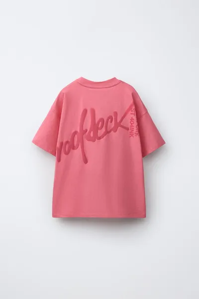 GRAFFITI PRINT футболка, PINK / WHITE — фото 3