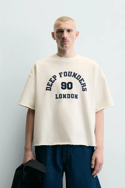 Свитер с номером BOXY FIT, Oyster-white — фото 2