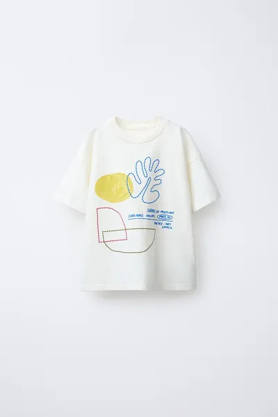 Рубашка GEOMETRIC PRINT, Экрю — фото 3