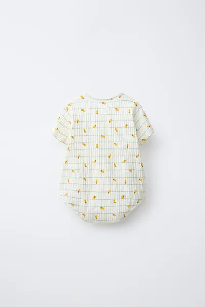 Комбинезон PINEAPPLE AND STRIPE PRINT, Экрю — фото 2