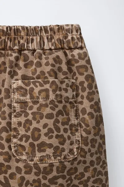 Брюки ANIMAL PRINT BAGGY TROUSERS, Коричневый — фото 6