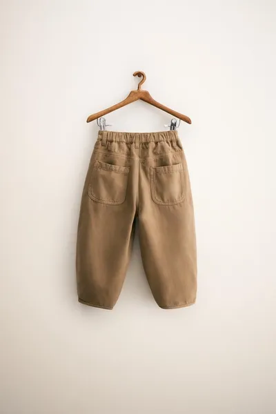 TIMELESS — брюки со складками BALLOON PLEATED, Песочный, хлопковая ткань — фото 2