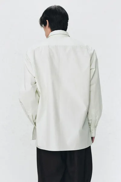 Рубашка с бантом POPLIN BOW SHIRT, Светло-зелёная — фото 3