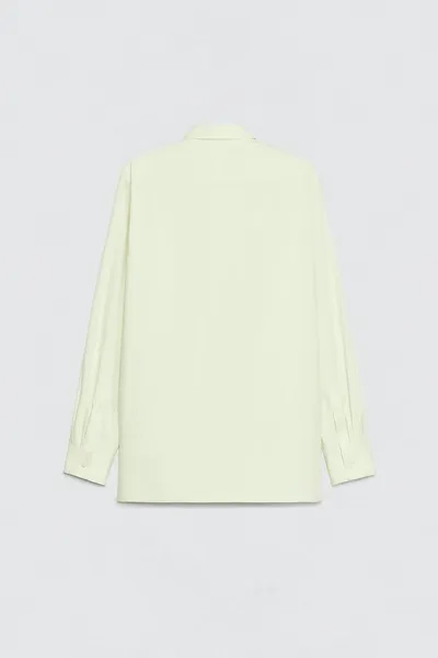 Рубашка с бантом POPLIN BOW SHIRT, Светло-зелёная — фото 5