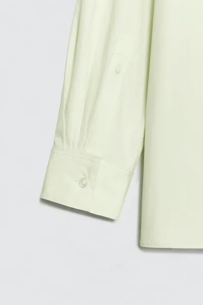 Рубашка с бантом POPLIN BOW SHIRT, Светло-зелёная — фото 8