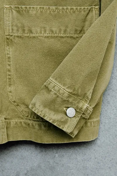 STORIESZ — рубашка из канваса с окраской garment dye, Зелёный — фото 5
