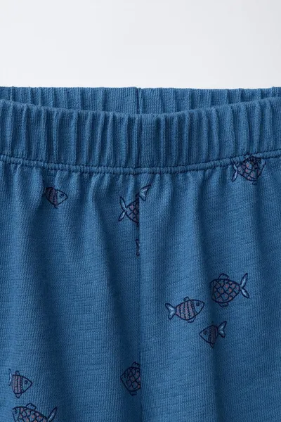 FISH PRINT шорты BERMUDA, Синий — фото 3