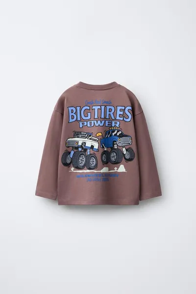 Футболка BIG TIRES MONSTERS WHEELS ©, Тёмная — фото 2