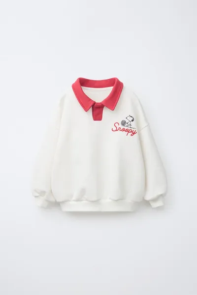 Свитшот SNOOPY PEANUTS™ с вышивкой, Экрю — фото 2