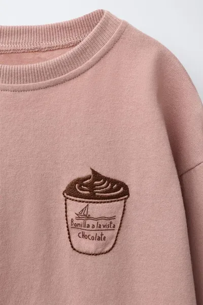 BONILLA A LA VISTA ® X футболка с вышивкой, BEIGE-PINK — фото 3