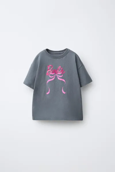 Рубашка BARBIE™ MATTEL с бантом, ANTHRACITE GREY — фото 3