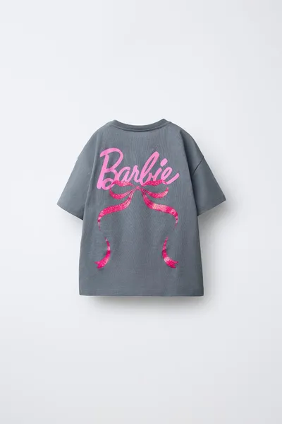 Рубашка BARBIE™ MATTEL с бантом, ANTHRACITE GREY — фото 4