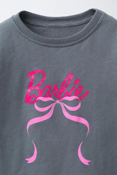 Рубашка BARBIE™ MATTEL с бантом, ANTHRACITE GREY — фото 5