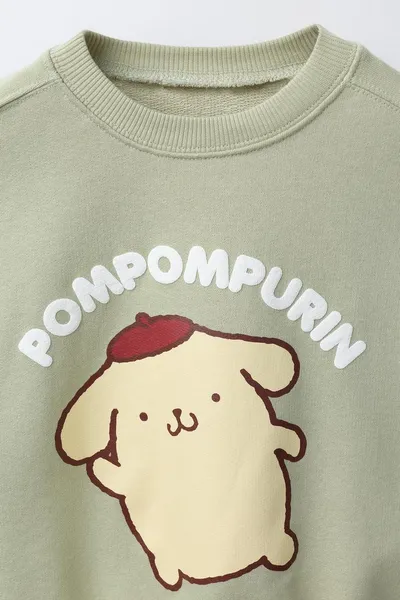 Свитер POMPOMPOURIN © SANRIO с принтом, Светлый — фото 3