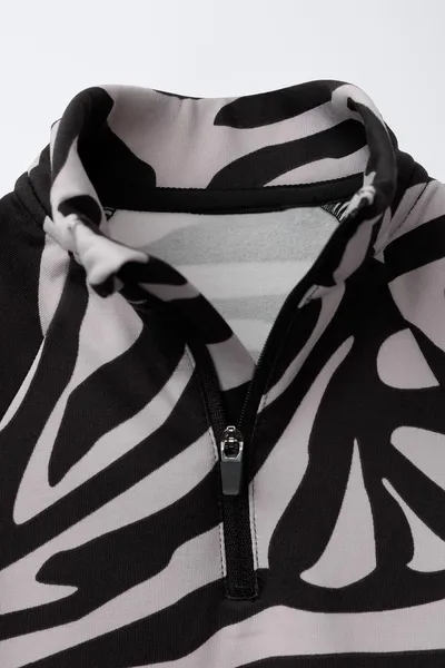 Футболка BREATHABLE ZEBRA PRINT, BLACK / ECRU, дышащая ткань — фото 3
