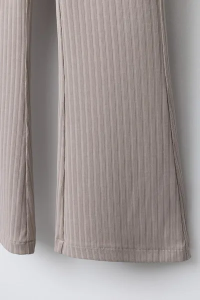 Балетные брюки с резинкой и расклёсом, BEIGE-PINK — фото 5