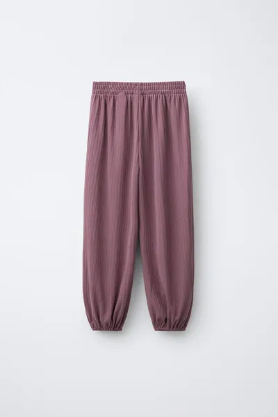 Балетные ребристые брюки-саронг BALLET RIBBED SAROUEL TROUSERS, Фиолетовый — фото 4