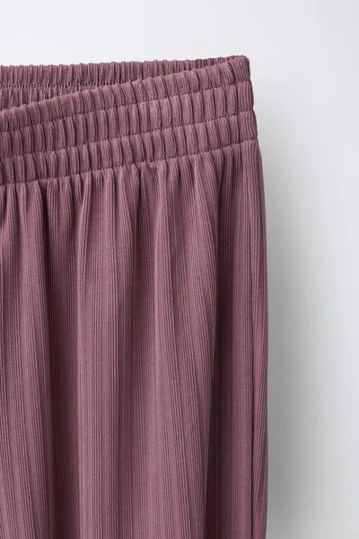 Балетные ребристые брюки-саронг BALLET RIBBED SAROUEL TROUSERS, Фиолетовый — фото 5