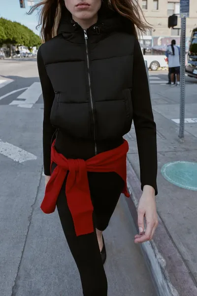 Куртка CONTRAST PUFFER JACKET, Чёрный — фото 2