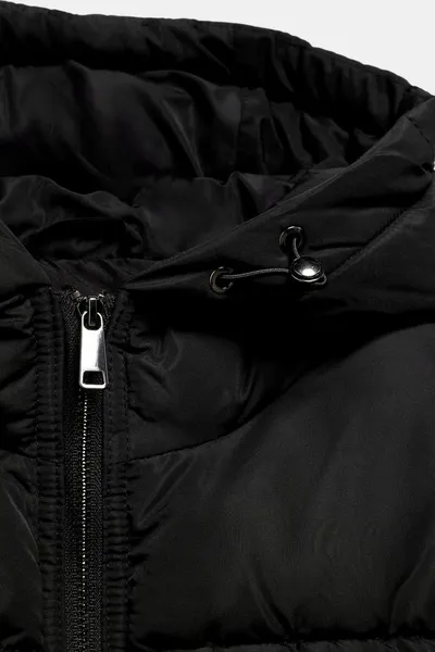 Куртка CONTRAST PUFFER JACKET, Чёрный — фото 8