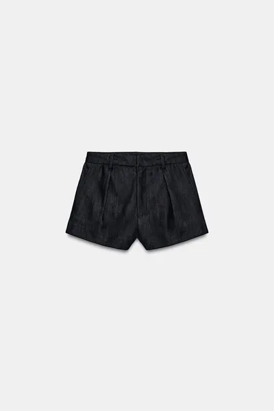 Шорты ZW COLLECTION DARTED DENIM, Синий — фото 3