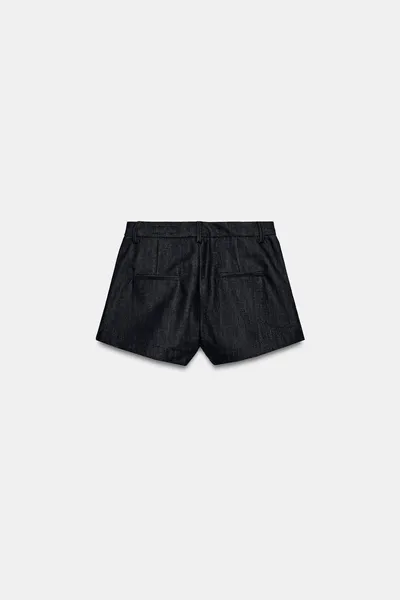 Шорты ZW COLLECTION DARTED DENIM, Синий — фото 4
