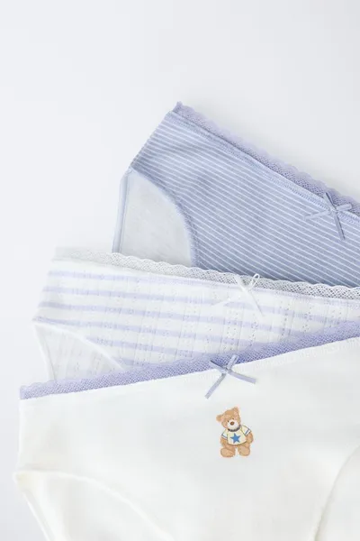 Трусики-медвежата, комплект из шести штук, 6–14 лет, BLUE/WHITE — фото 5