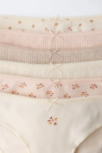 Трусы с цветочным принтом, 6 шт., для детей 6–14 лет / AGES 6-14 / SIX-PACK OF FLORAL BRIEFS, Dusty — фото 2