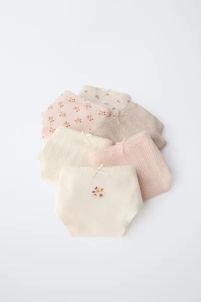 Трусы с цветочным принтом, 6 шт., для детей 6–14 лет / AGES 6-14 / SIX-PACK OF FLORAL BRIEFS, Dusty — фото 6