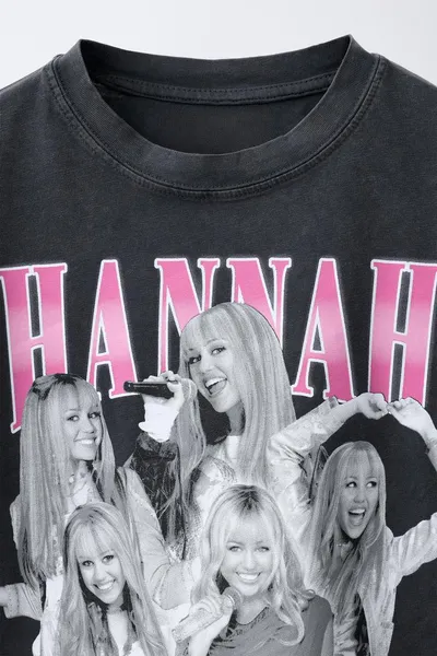 HANNAH MONTANA © FADED Футболка, ANTHRACITE GREY — фото 3