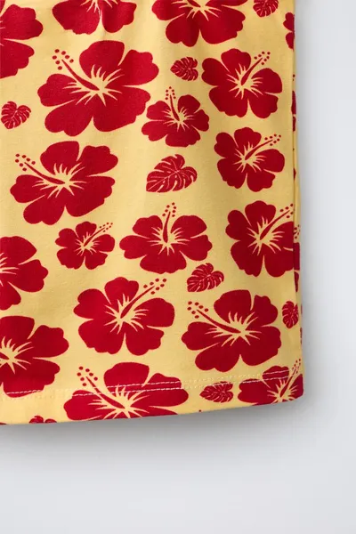 Цветовой топ FLORAL, Экрю — фото 5