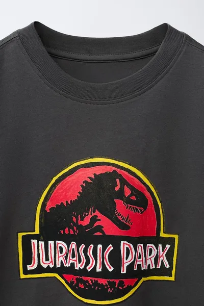 Футболка JURASSIC PARK© X DYLAN´ T-SHIRT CLUB X ILLUSTRATION, Чёрный — фото 3