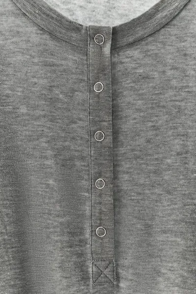 Футболка Henley из лиоцелла, Серый — фото 6