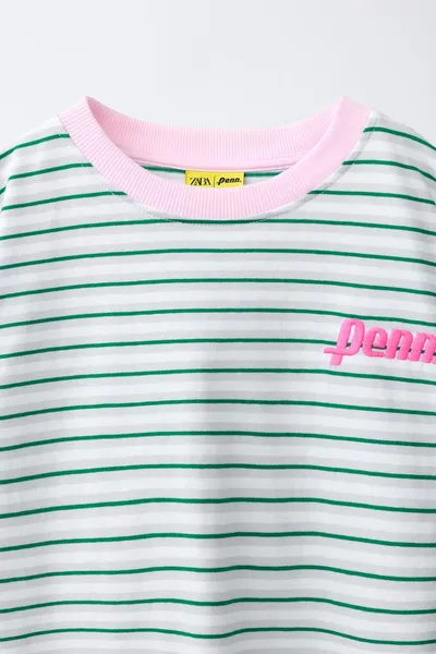 Рубашка PENN © EMBROIDERED STRIPED, Зелёный — фото 3